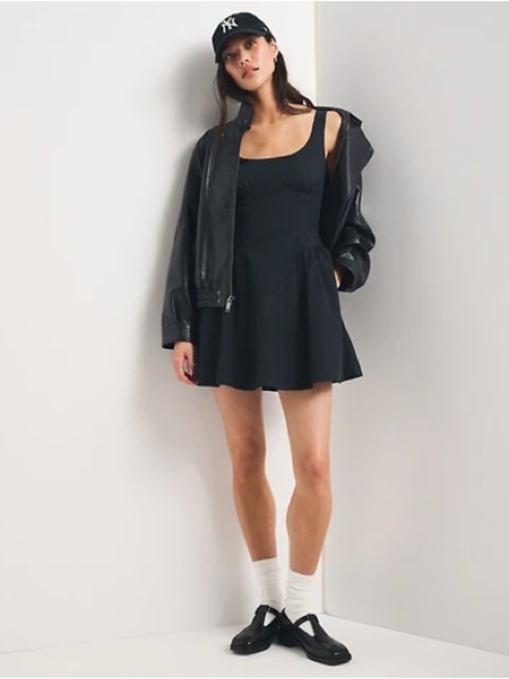 Abercrombie 100% Cotton A&F Bra-Free Dylan Mini Dress - NWT